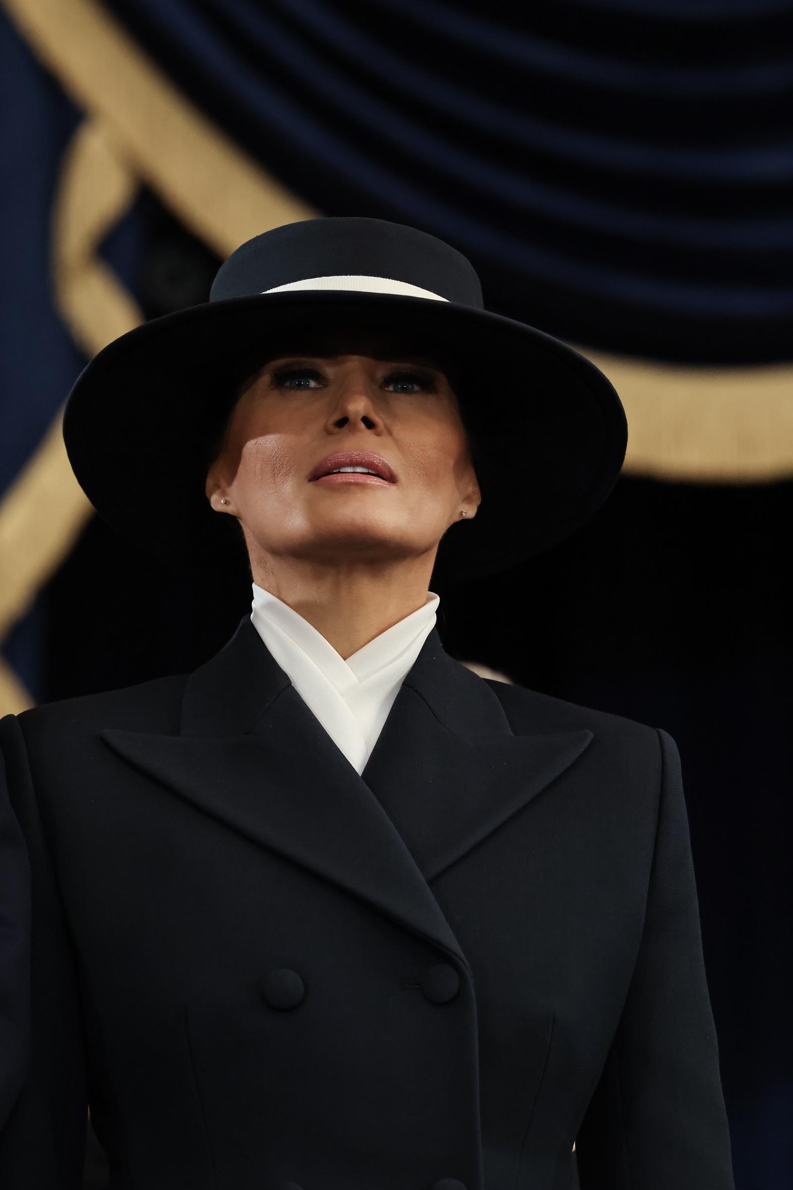 58b1a00ada3c860d94537b828bd4931f3dca0b917b73c8b8f0761c0323fac1e2 Melania Trump at Donald Trump's inauguration. | Source: Getty Images